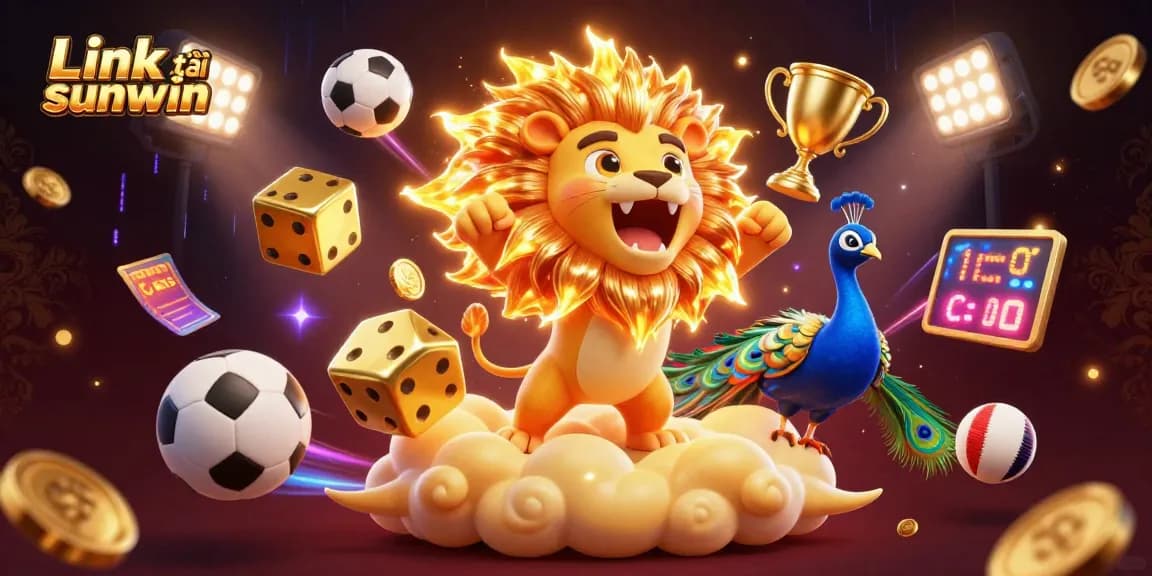 Enjoying games at Link tải sunwin with a dazzling display of vibrant casino elements.