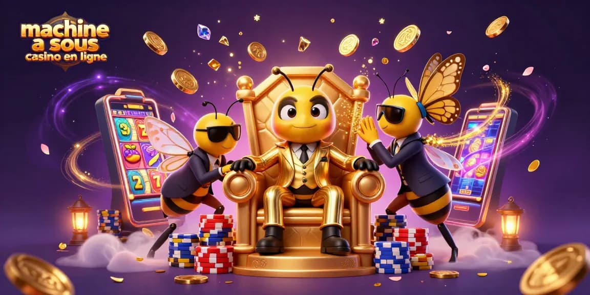 Plongez dans l'univers fascinant des machines à sous casino en ligne avec cette illustration dynamique.