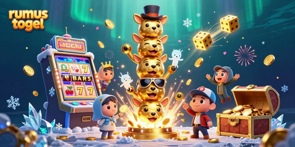 Engage with rumus togel in vibrant 3D illustration portraying dynamic casino excitement and endless possibilities.