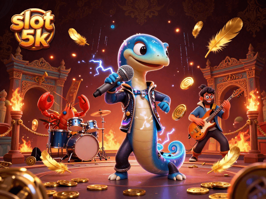 Enjoy the excitement of slot 5k with a vibrant underwater casino featuring lively characters.