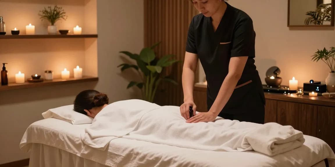 Experience a relaxing 마포스웨디시 massage in a tranquil spa setting with soothing elements.
