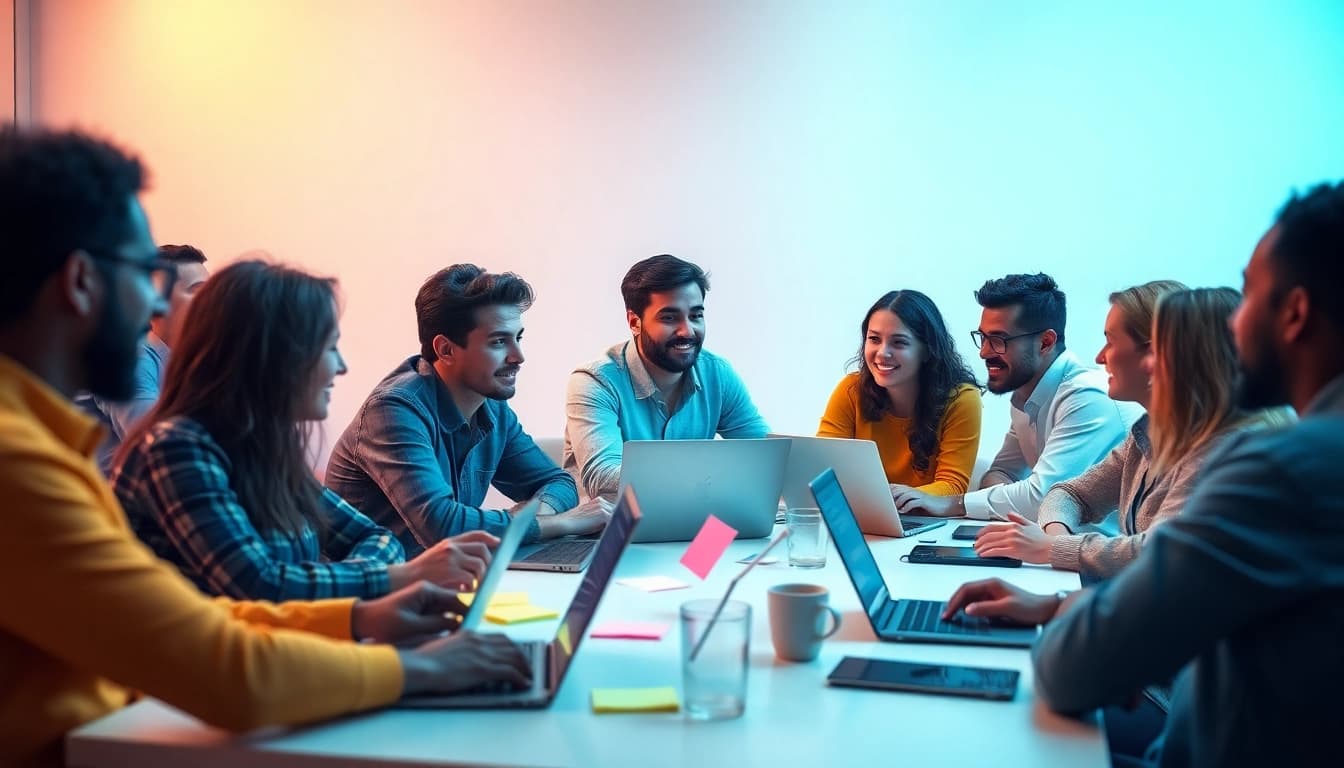 Dynamic forum discussion at https://forumup.org/ with diverse participants collaborating in a modern setting.