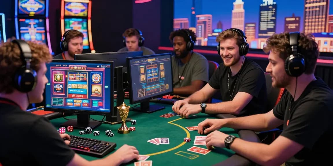 Players enjoying games at online casinos that accept credit cards in a vibrant gaming environment.