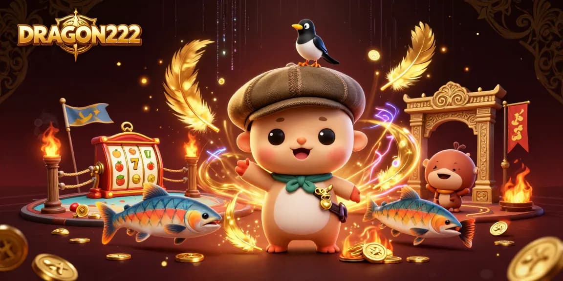 Experience thrilling gameplay with DRAGON222's vibrant characters and dynamic casino elements.
