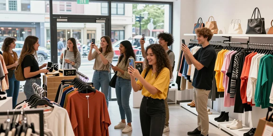 Shopping experience with friends exploring stylish outfits at https://forumup.org/shop/search.php?ca_id=&addr1=&addr2=&addr3=&schKeyword= in vibrant retail setting.