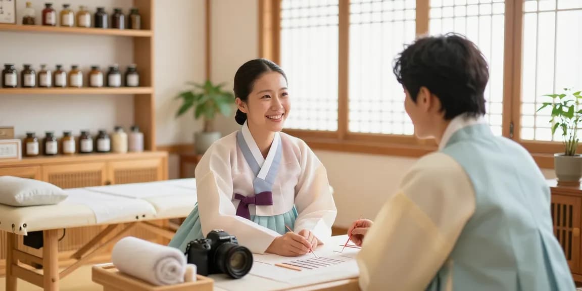 Consultation at 수원한의원 showcasing traditional Korean medicine