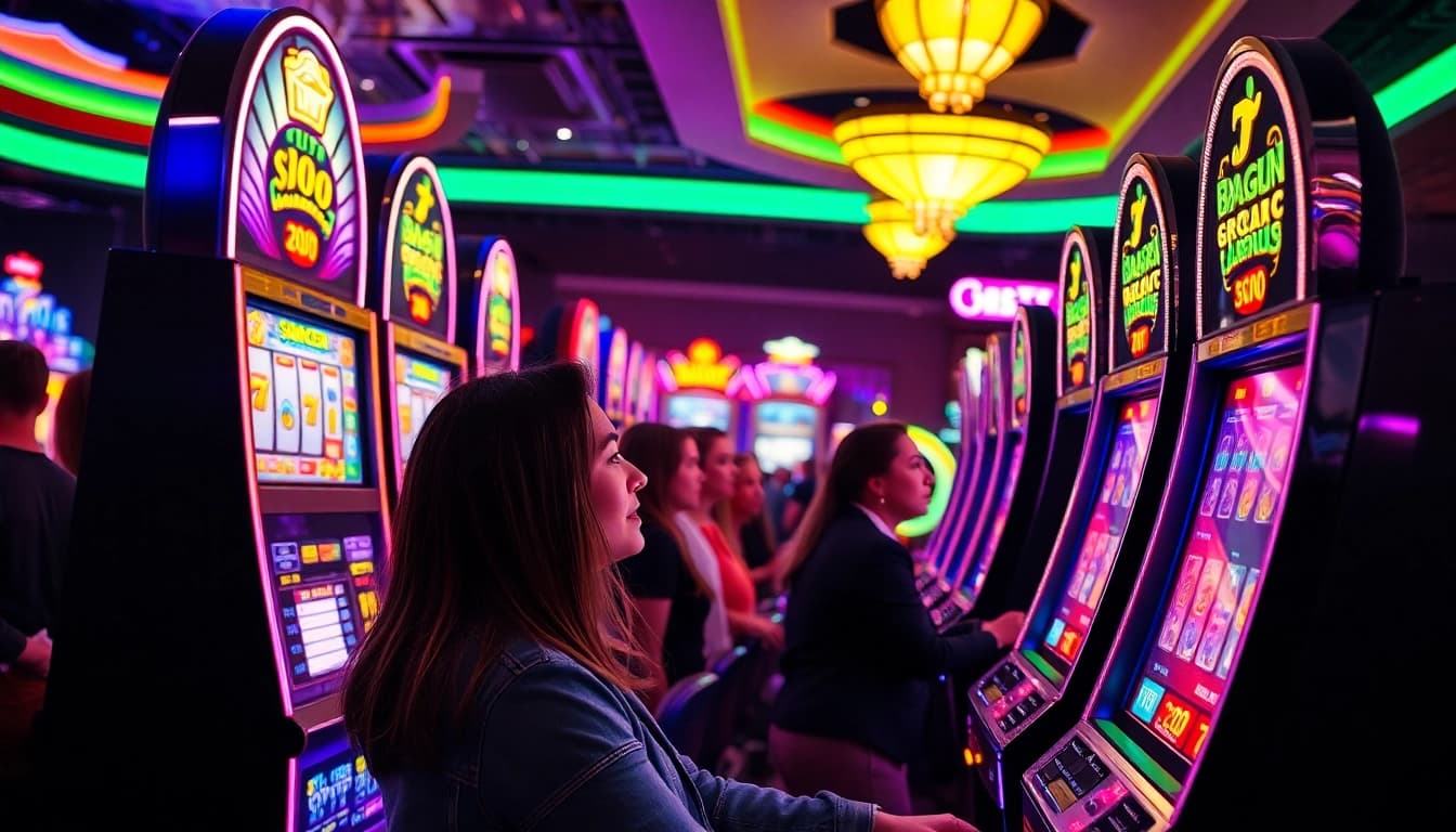 interwin menawarkan pengalaman bermain kasino yang memukau dengan mesin slot berwarna-warni.