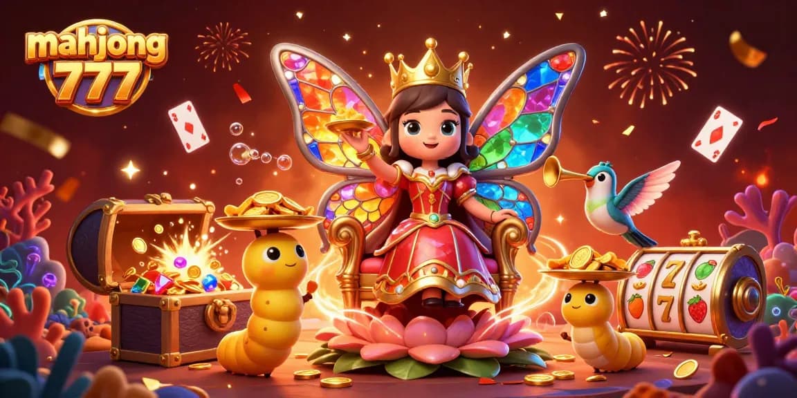 Experience mahjong 777 excitement with vibrant casino-themed fantasy elements in this rich 3D illustration.