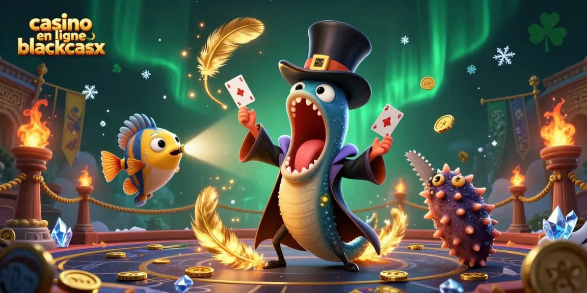 Engagez-vous dans un casino en ligne blackjack avec des personnages animés créatifs, des pièces d'or et un décor captivant.