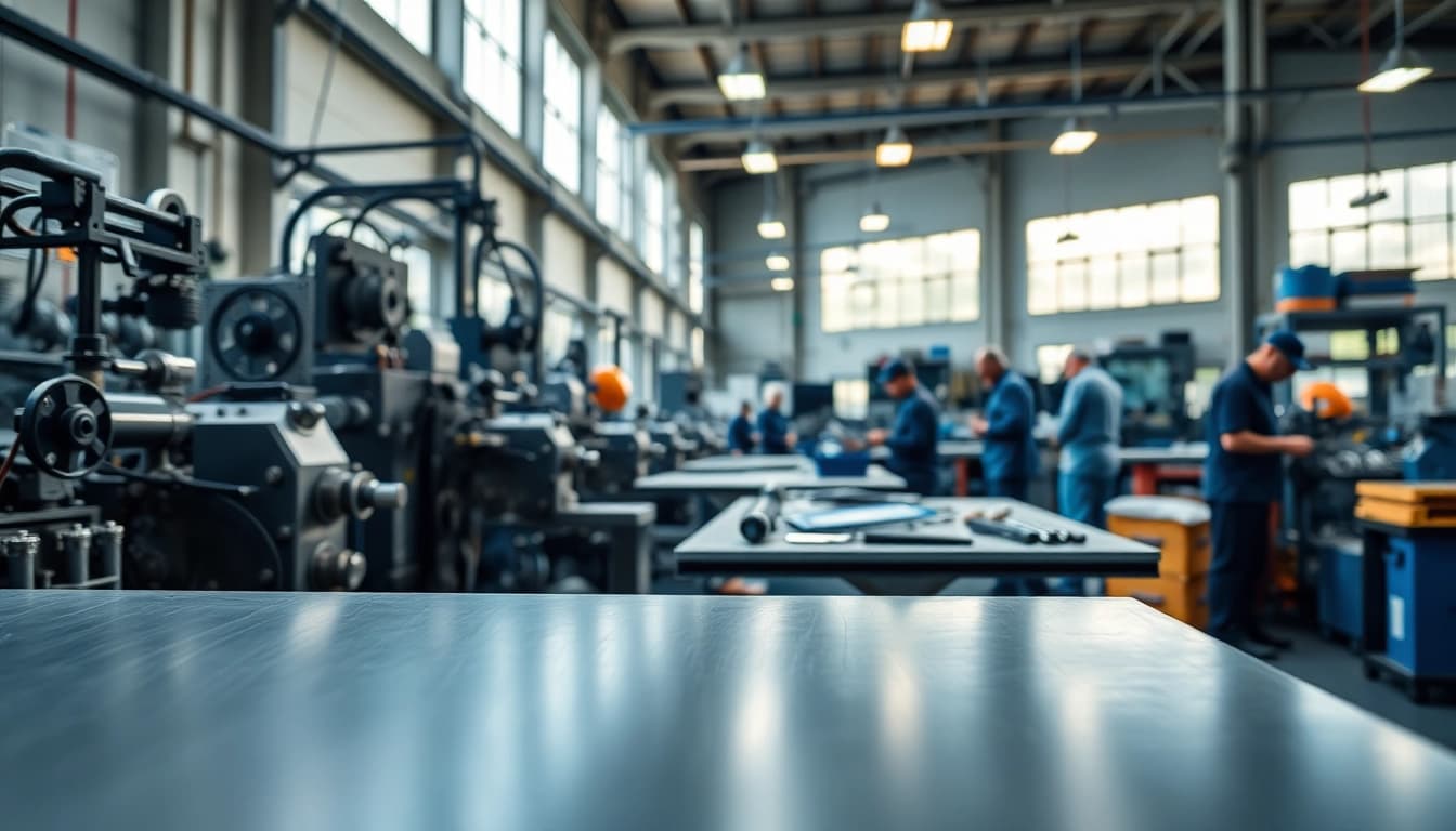 Handle Manufacturer crafting high-quality handles with skilled artisans in a professional environment.