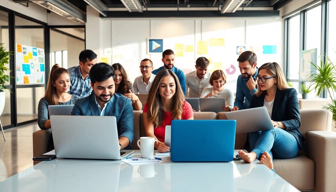 Social media marketing companies edmonton team collaborating on innovative strategies