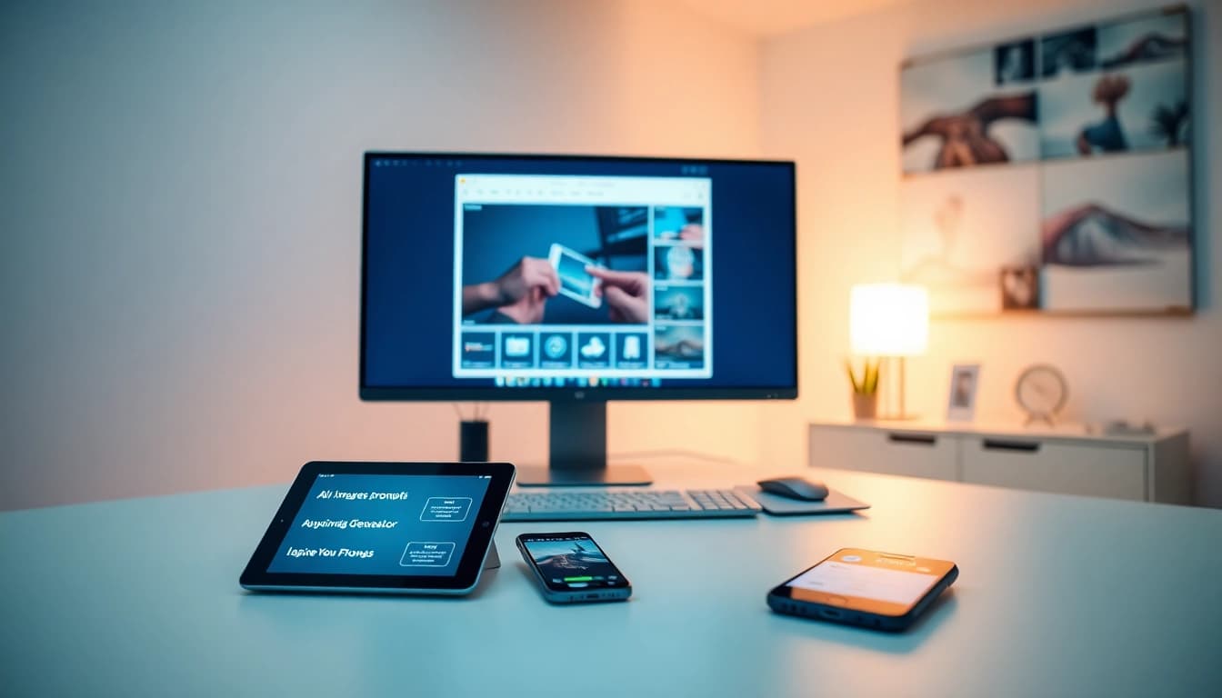 Image to prompt ai generator workspace showcasing AI tools and innovation.