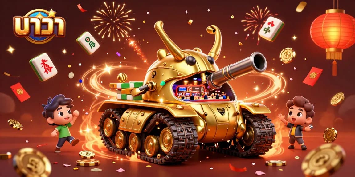 Experience the excitement of บาคาร่า in a vibrant casino setting with confetti and golden elements.