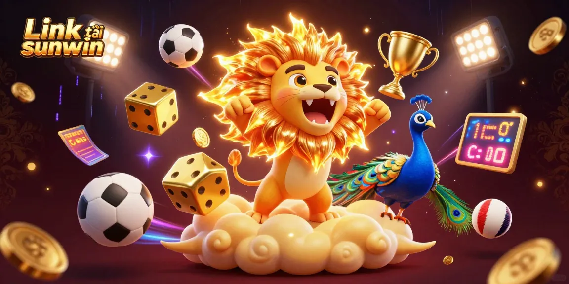Enjoying games at Link tải sunwin with a dazzling display of vibrant casino elements.
