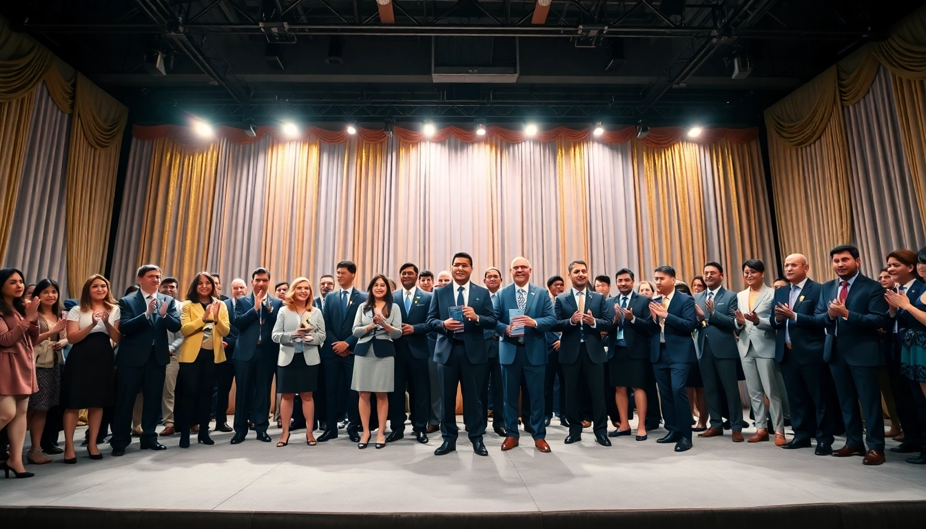 Celebrating achievements at construction awards ceremony highlighting excellence in the industry.