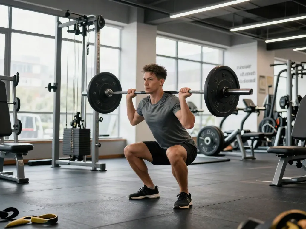steroidi anabolizzanti legali italia depicted as a fit individual performing gym exercises, highlighting effective strength training.