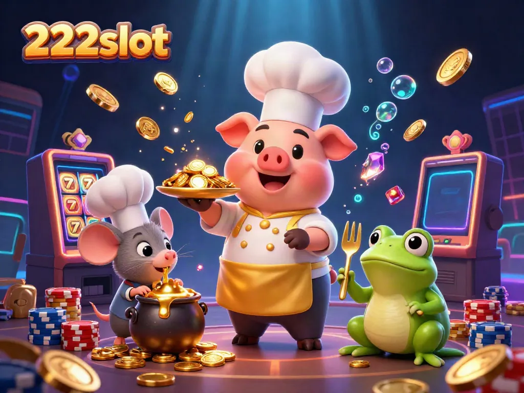 Siapkan modal beruntun dengan 222slot sambil menyaksikan chef dan karakter menghidangkan koin emas.