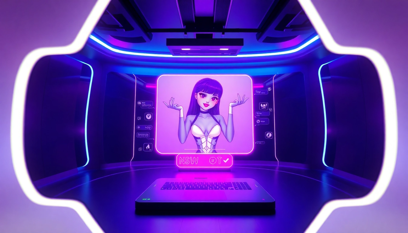 Engaging NSFW AI chat experience showcasing a virtual interaction with a vibrant character.