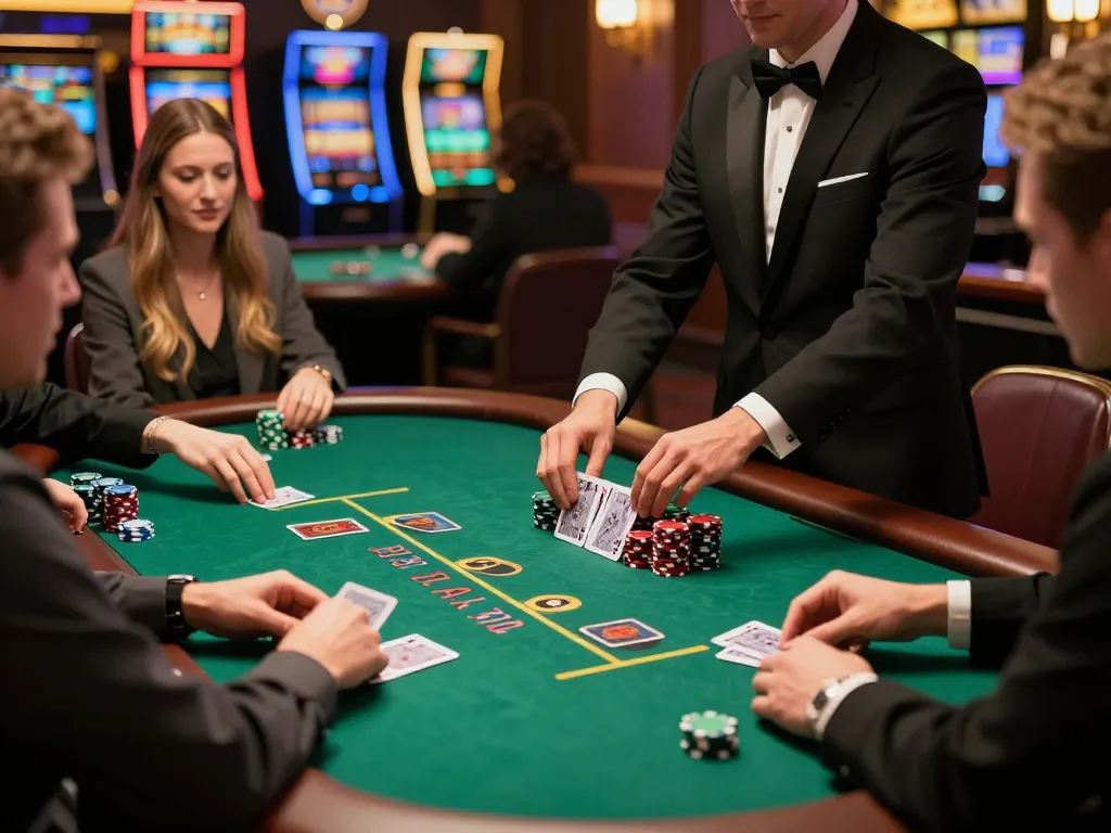 CakhiaTV offers a lively blackjack scene with players engaged in strategic gameplay.