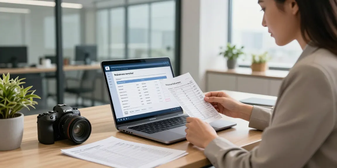 Detect fraud receipt using advanced AI technology in a modern office setting.