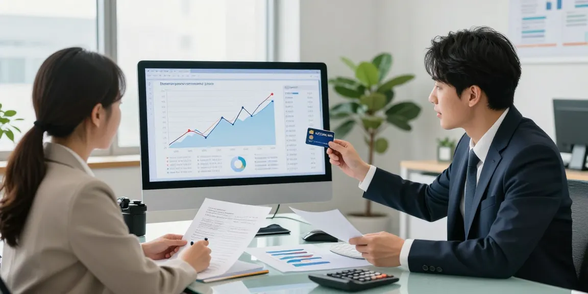 Client and financial advisor discussing 신용카드현금화 strategies in a professional office.