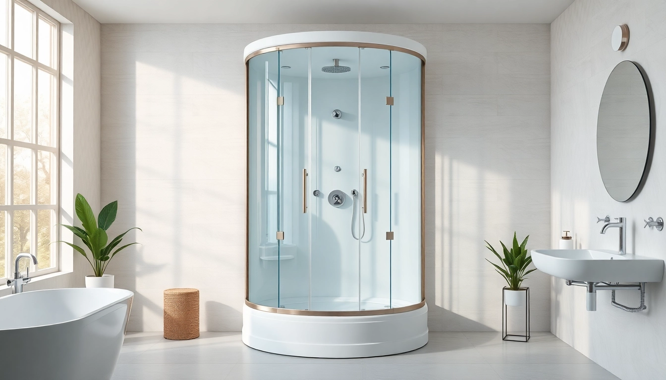Erleben Sie Komfort mit der eleganten sonni Duschkabine in einem modernen Badezimmer.