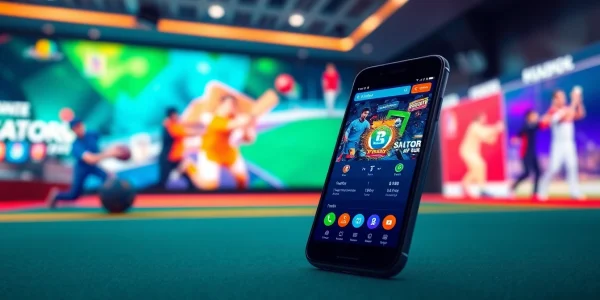 Explore best sports betting sites India showcased on a smartphone with vibrant digital sports graphics.