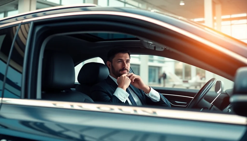 Experience premium Chauffeur Services Nottingham with a professional in a luxury car at the airport.