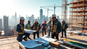 Manhattan Commercial General Contractor team collaborating on a high-rise project in NYC.