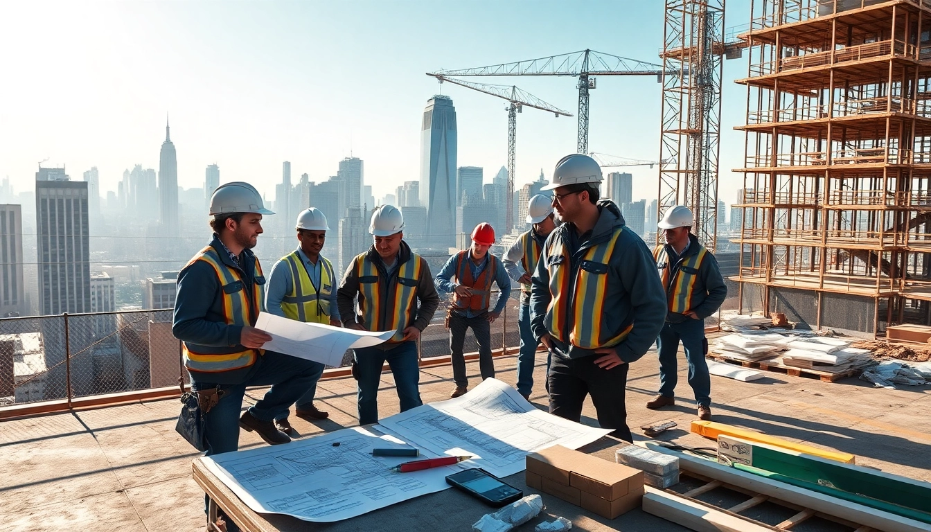 Manhattan Commercial General Contractor team collaborating on a high-rise project in NYC.