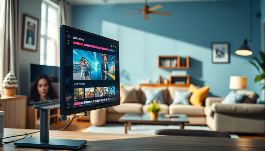 오징어티비의 매력적인 디지털 스트리밍 환경을 보여주는 이미지