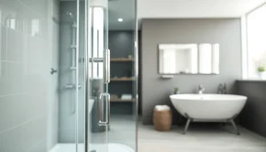 Erleben Sie die sonni Duschkabine in einem modernen Bad mit klaren Linien und elegantem Design.