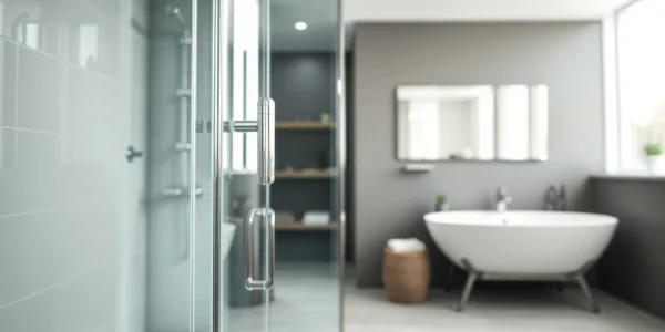 Erleben Sie die sonni Duschkabine in einem modernen Bad mit klaren Linien und elegantem Design.