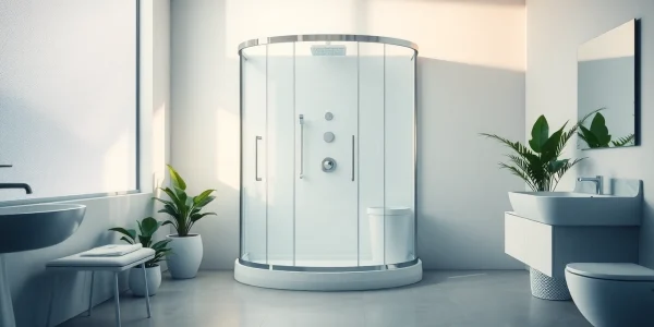 Verleihen Sie Ihrem Bad mit der stilvollen sonni Duschkabine eleganten Charme.