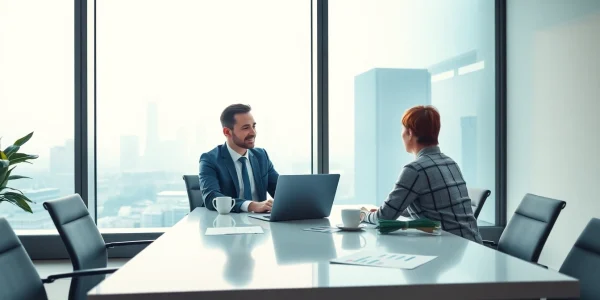 Engaging financial consultation at an independent wealth management firm San Antonio highlighting professionalism.