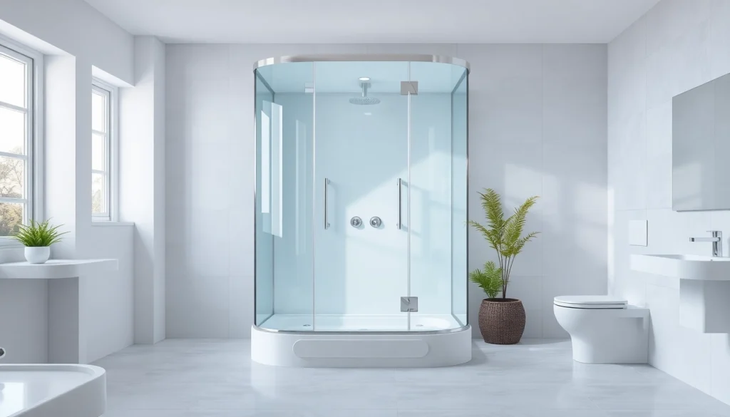 Erleben Sie die sonni Duschkabine in einem eleganten Badezimmer-Design mit stilvollen Details.