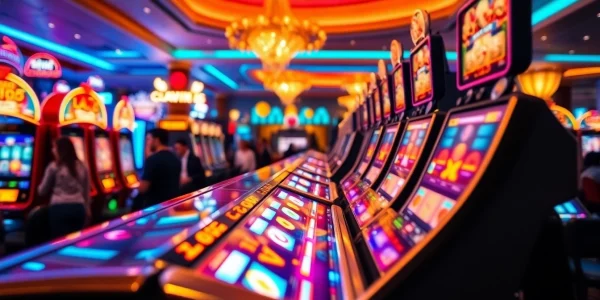 Mesin slot berkilau menghadirkan pengalaman bermain yang menarik di kasino.