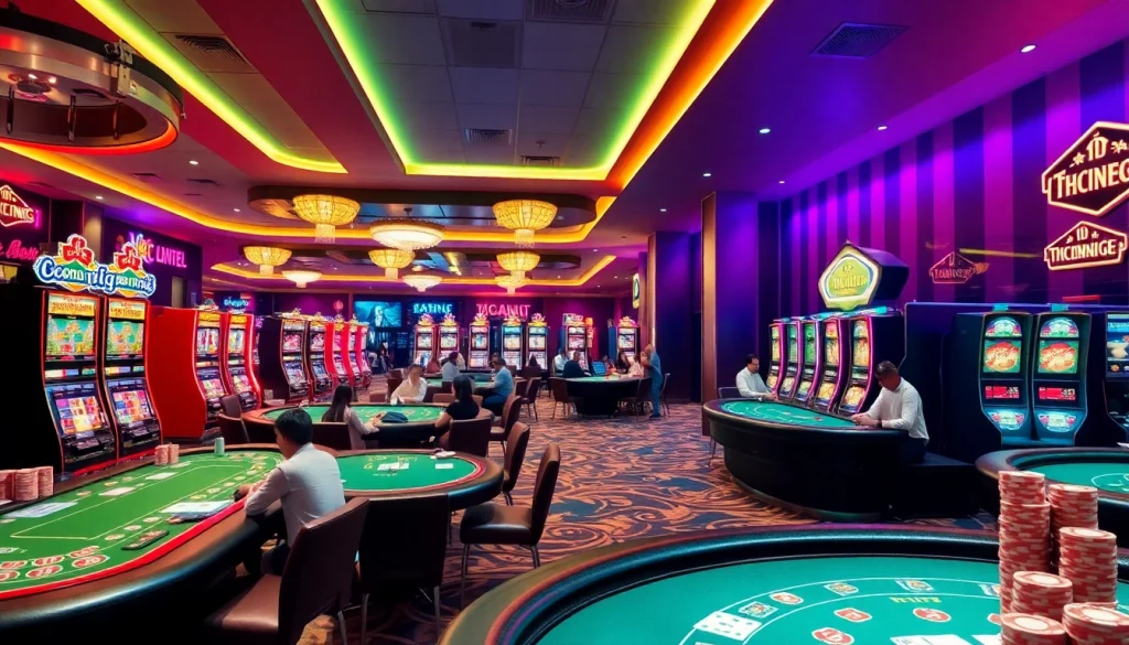 KJC AC 3 immersive casino experience with thrilling tables, dice, and slot machines.