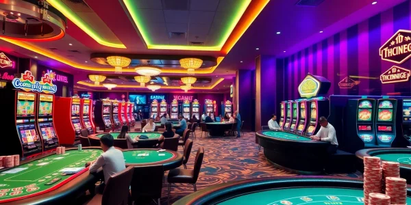 KJC AC 3 immersive casino experience with thrilling tables, dice, and slot machines.