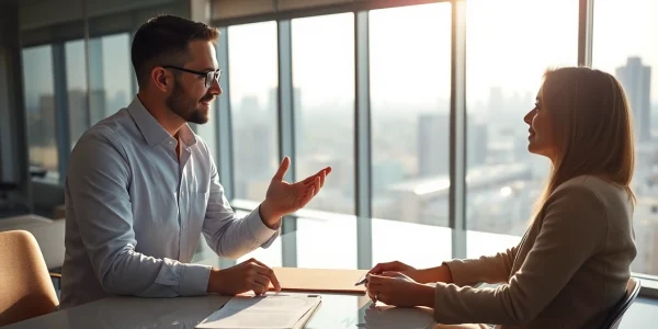 카드 현금화 옵션에 대해 상담하는 전문가의 모습입니다.