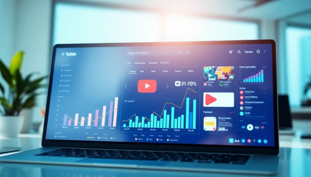 Promote your brand effectively with a youtube smm panel displayed on a sleek digital interface.