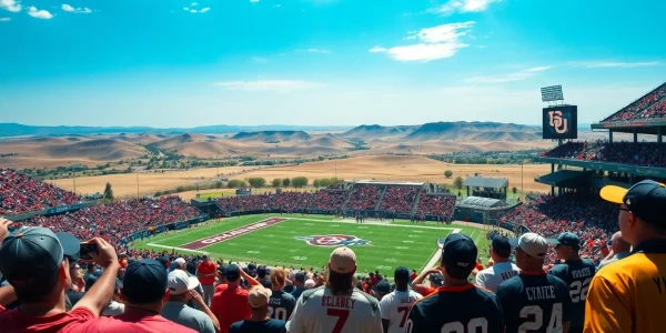 Experience Oklahoma sports betting with a vibrant crowd in an exciting sports atmosphere.