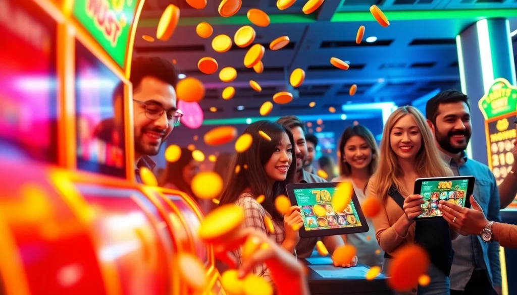 Players enjoying the slot hoki game in an engaging online casino interface with vibrant colors.