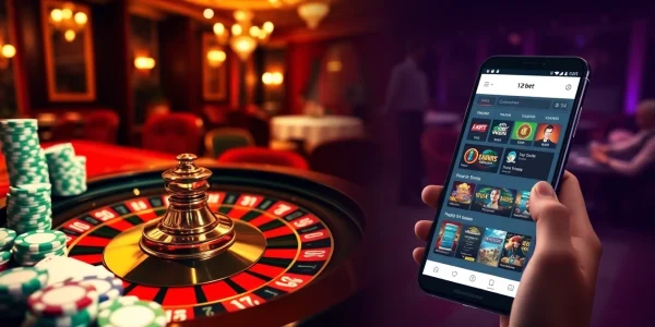 Experience the excitement of gambling at 12bet with vibrant casino visuals and online betting interfaces.