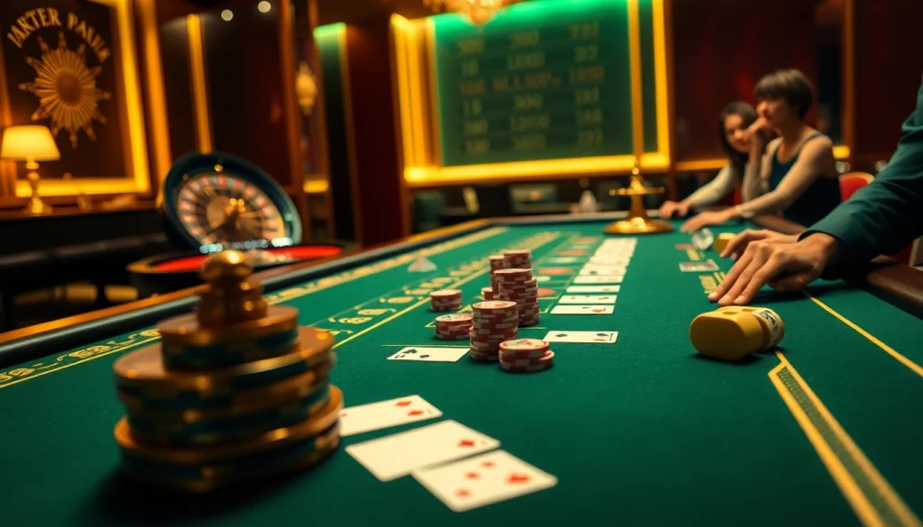 Nếu như vậy bám vào đây, poker players engaging in a high-stakes game at a luxurious casino table.