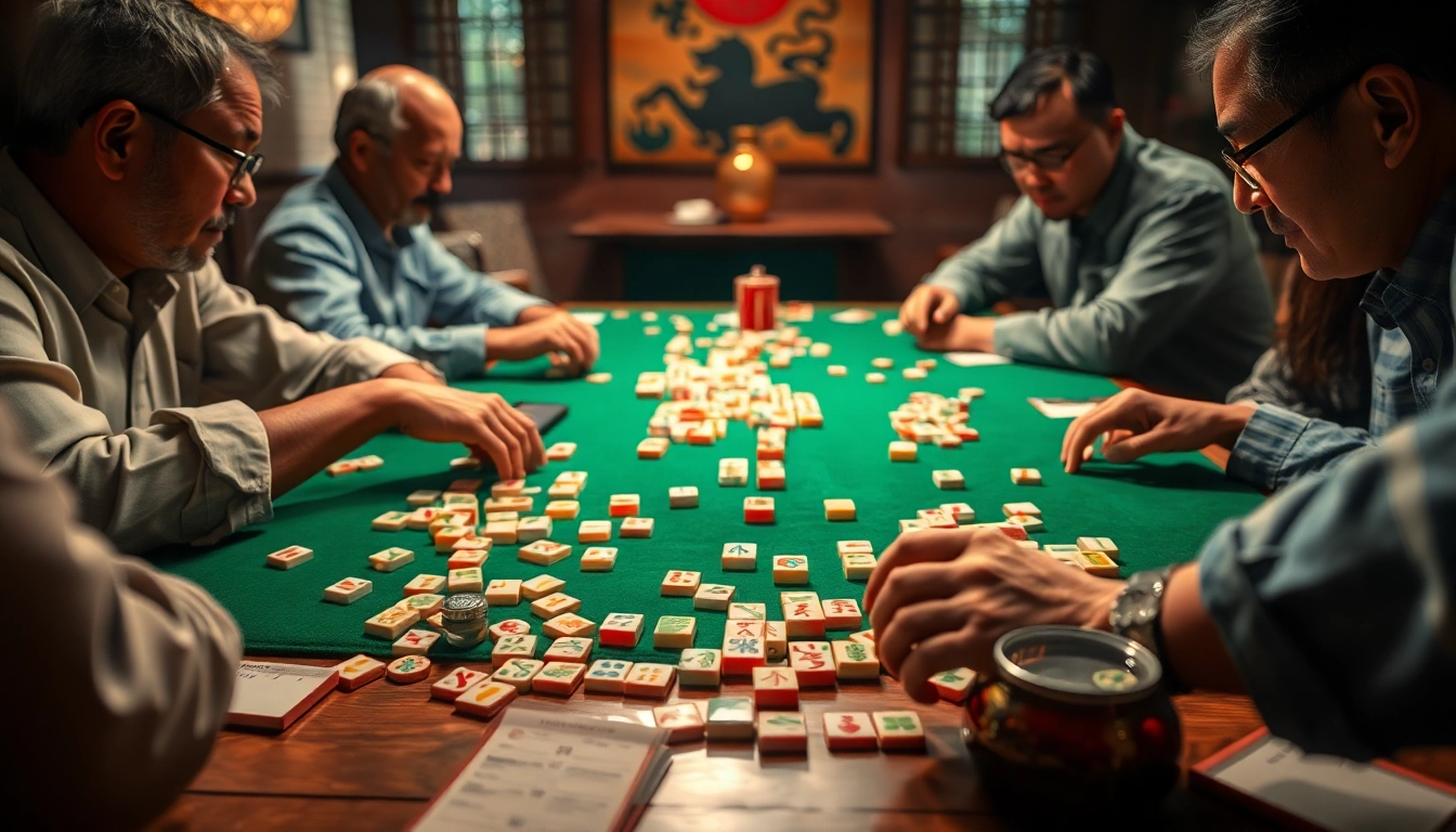 Berinteraksi dengan demo mahjong sambil bermain dengan penuh semangat dan strategi.