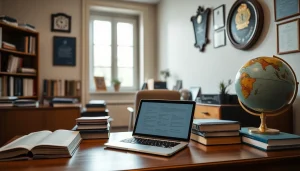 Bureau d'un traducteur professionnel à Strasbourg présentant des services de traduction assermentée fiables.