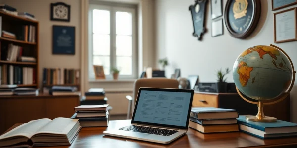 Bureau d'un traducteur professionnel à Strasbourg présentant des services de traduction assermentée fiables.