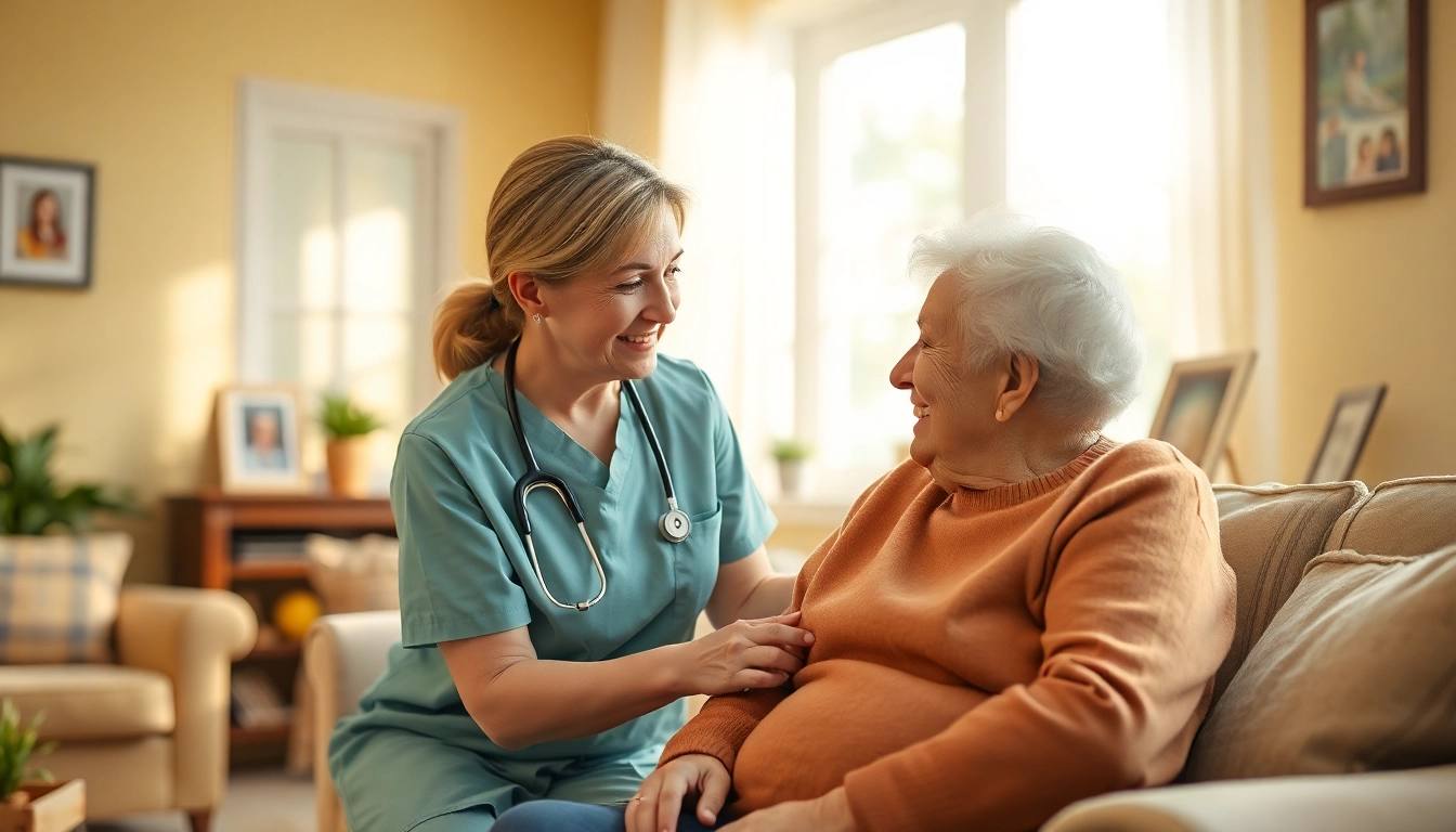 Senior caregivers austin tx providing compassionate support to an elderly client in a warm home atmosphere.