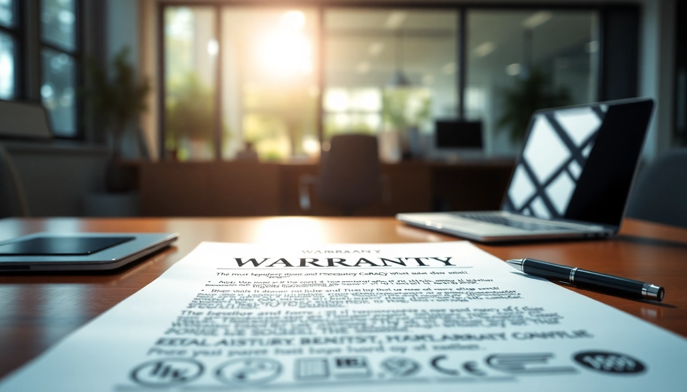 Showcasing transparent warranty coverage details on a professional desk setup.
